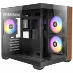 ANTEC CX600M Wood Mini Tower Full-View Tempered Glass Gaming Case