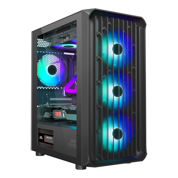 Ant Esports 205 Air ARGB (ATX) Mid Tower Cabinet (Black) - Green Apple Compunet