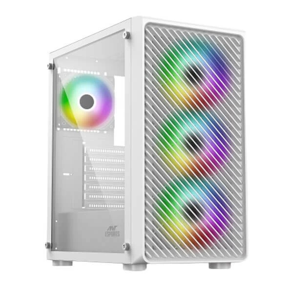 Ant Esports 211 Air ARGB (ATX) Mid Tower Cabinet (White) - Green Apple Compunet