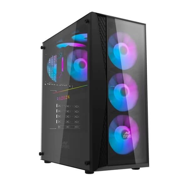 Ant Esports 220 Air Auto RGB (ATX) Mid Tower Cabinet (Black) - Green Apple Compunet