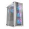 Ant Esports 220 Air Auto RGB (ATX) Mid Tower Cabinet (White) - Green Apple Compunet