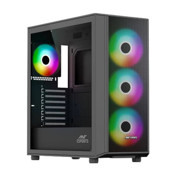 Ant Esports 411 Air ARGB (E-ATX) Mid Tower Cabinet (Black) - Green Apple Compunet