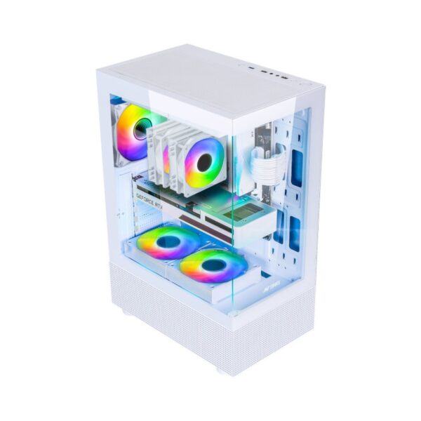 Ant Esports Crystal X2 Argb Mid Tower Atx Cabinet White (CRYSTAL-X2-ARGB-WHITE) - Green Apple Compunet