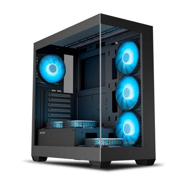 Ant Esports Crystal X7 ATX Gaming Cabinet with Type-C (Black) - Green Apple Compunet