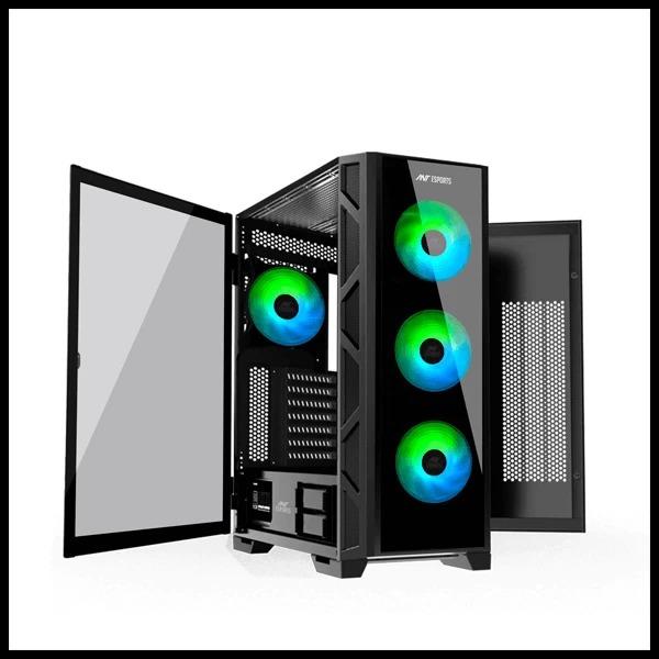 Ant Esports Dynamic GT ARGB (E-ATX) Mid Tower Cabinet (Black) - Green Apple Compunet