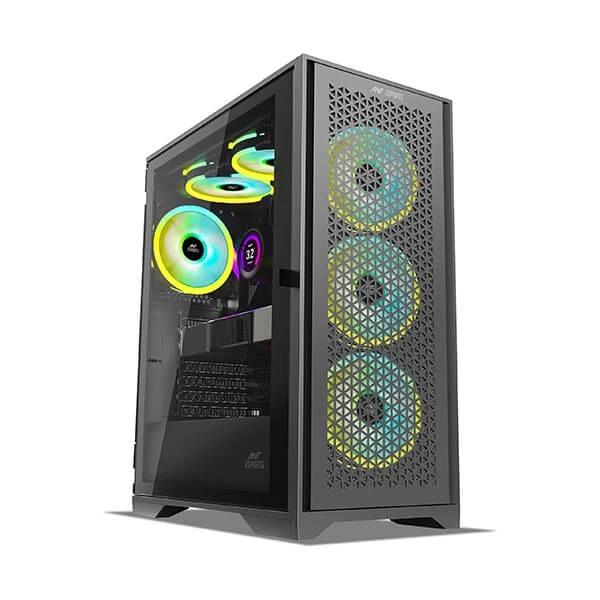 Ant Esports ICE-4000 RGB (ATX) Cabinet (Black) - Green Apple Compunet