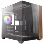 Antec CX800 Wood ARGB Mid Tower Tempered Glass PC Gaming Case (Black)