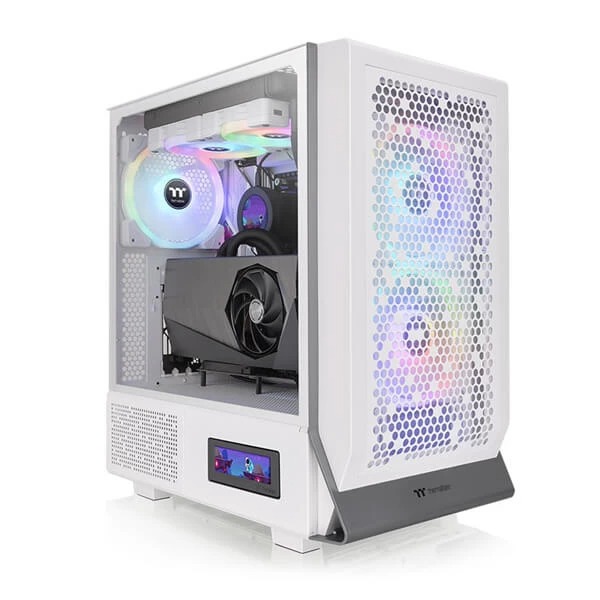 Thermaltake Ceres 300 TG ARGB (E-ATX) Mid Tower Cabinet (White) - Green Apple Compunet