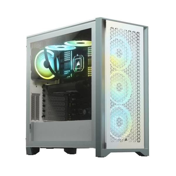 Corsair 4000D Airflow Cabinet (White) - Green Apple Compunet