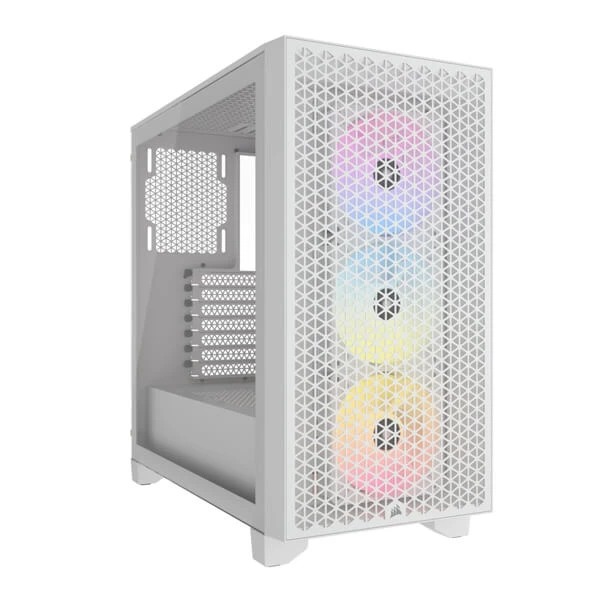 Corsair 3000D RGB Airflow Mid-Tower (ATX) Cabinet (White) - Green Apple Compunet