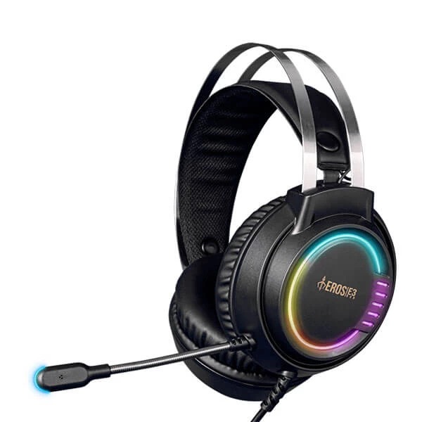 Gamdias Eros E3 RGB Gaming Headset (Black) - Green Apple Compunet