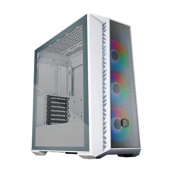 Cooler Master MasterBox MB520 Mesh ARGB (E-ATX) Mid Tower Cabinet (White) - Green Apple Compunet