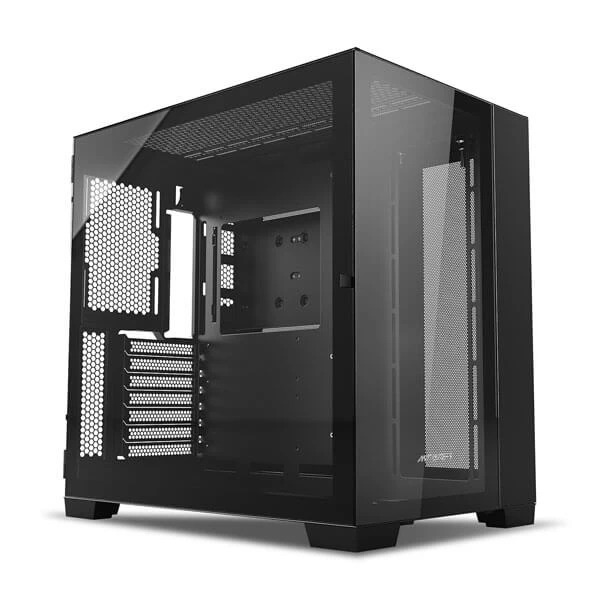 Ant Esports Crystal XL (ATX) Mid Tower Without Fan Cabinet (Black) - Green Apple Compunet