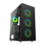 Ant Esports ICE-110 Auto RGB (E-ATX) Mid Tower Cabinet (Black)