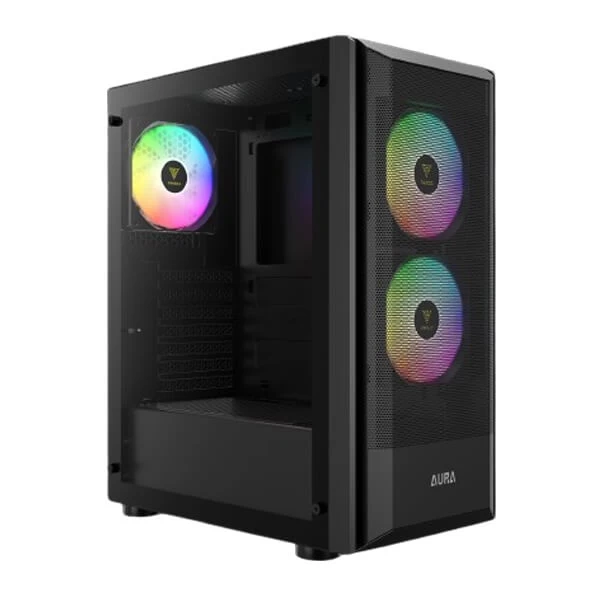 Gamdias Aura GC6 ARGB (ATX) Mid Tower Cabinet (Black)