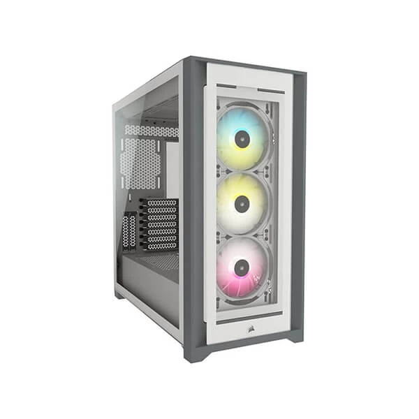 Corsair ICUE 5000X RGB Mid Tower Cabinet (White) - Green Apple Compunet