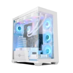 Circle Defender ZX1 Mid- Tower Computer Case Gaming Cabinet - White