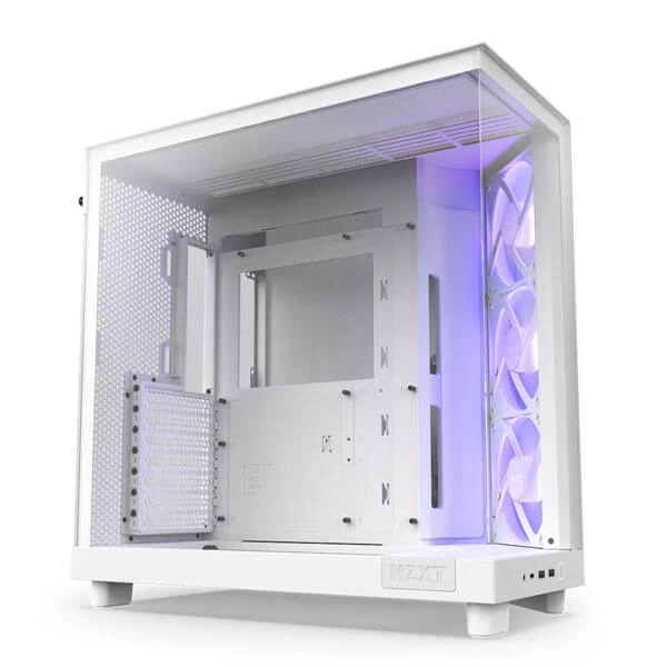 NZXT H6 Flow RGB (ATX) Mid Tower Cabinet (White) - Green Apple Compunet