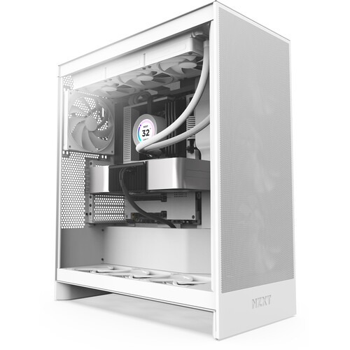 NZXT H7 Flow (2024) ATX Mid Tower Airflow Cabinet (White)