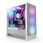 NZXT H5 Flow 2024 Compact ATX Mid-Tower PC Gaming Case (White)