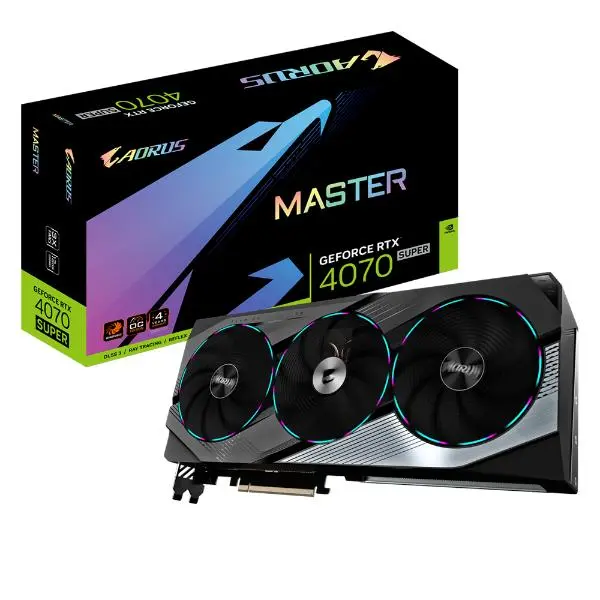 Gigabyte AORUS GeForce RTX 4070 Super Master 12GB Nvidia Graphics Card - Green Apple Compunet