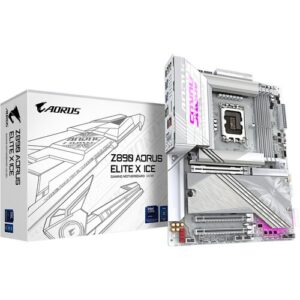 Gigabyte Z890M AORUS ELITE WIFI7 ICE LGA 1851 Micro-ATX Motherboard (Snow White)