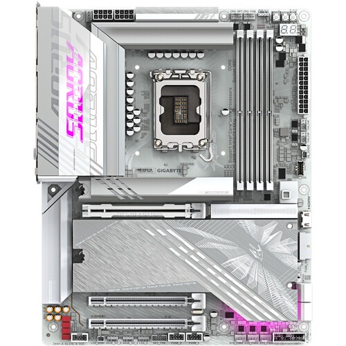 Gigabyte Z890M AORUS ELITE WIFI7 ICE LGA 1851 Micro-ATX Motherboard (Snow White)