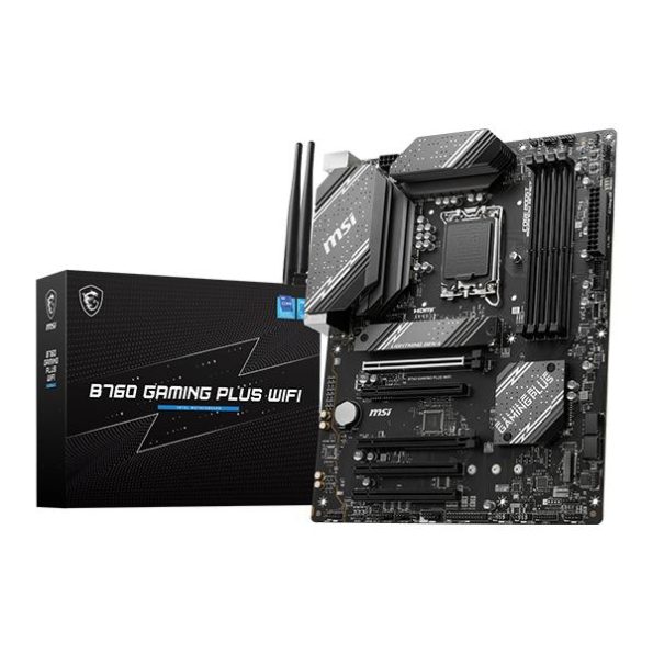 MSI B760 GAMING PLUS WIFI LGA 1700 DDR5 ATX Motherboard Supports Intel 12th , 13th & 14th Gen Processors - Green Apple Compunet