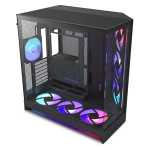 NZXT H9 Flow RGB+ (2025) Large Dual-Chamber ATX Mid-Tower Airflow PC Case (Black)