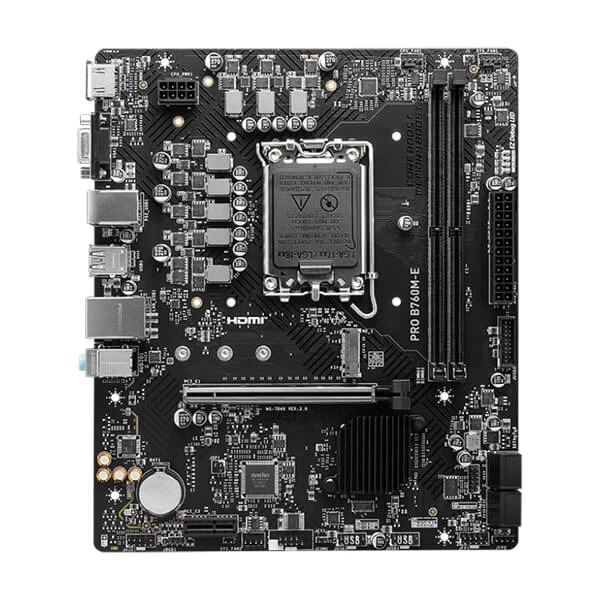 MSI Pro B760M-E DDR5 LGA 1700 mATX Motherboard Supports Intel 12th , 13th & 14th Gen Processors - Green Apple Compunet