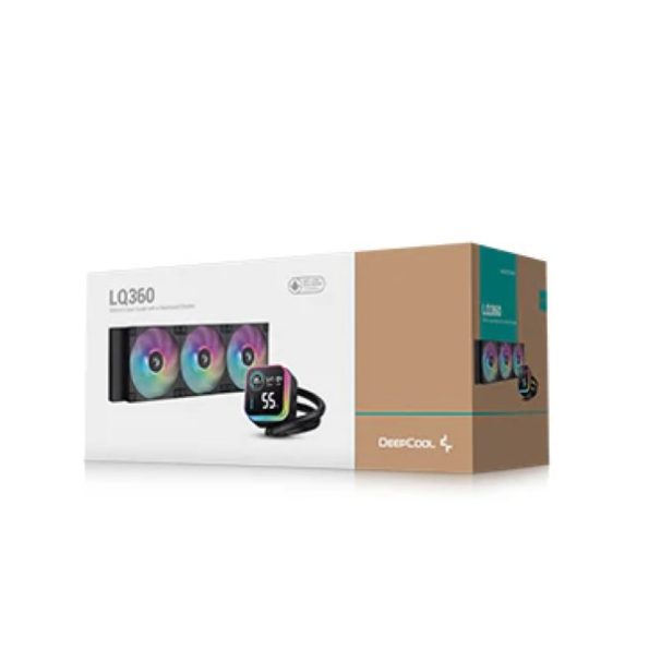 Deepcool LQ360 AIO Digital Display 360 mm Liquid Cooler – Black - Green Apple Compunet
