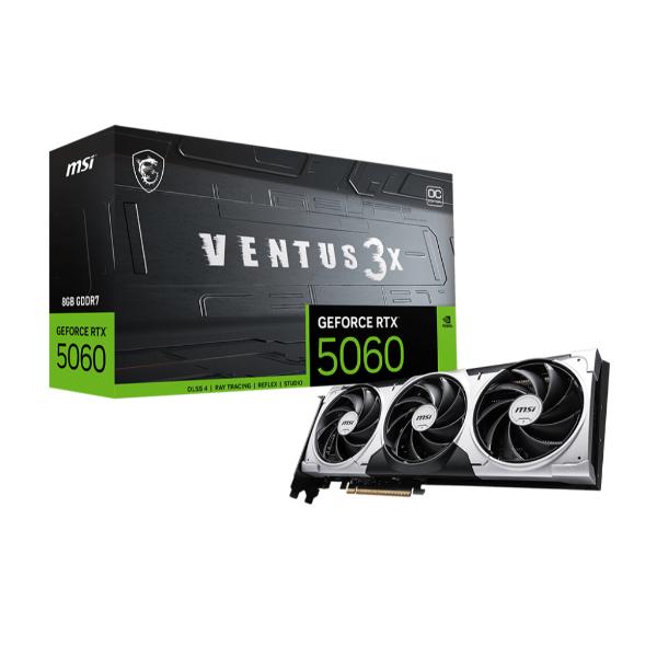 MSI RTX 5060 Ventus 3X OC 8GB GDDR7 Graphics Card - Green Apple Compunet