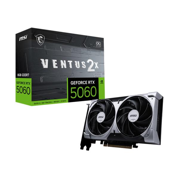 MSI RTX 5060 Ventus 2X OC 8GB GDDR7 Graphics Card - Green Apple Compunet