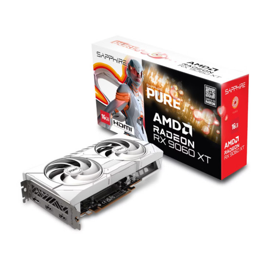 Sapphire PURE AMD Radeon RX 9060 XT GPU 16GB - Green Apple Compunet