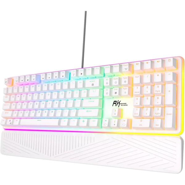 RK ROYAL KLUDGE RK918 Wired Mechanical Keyboard Brown Switch – White