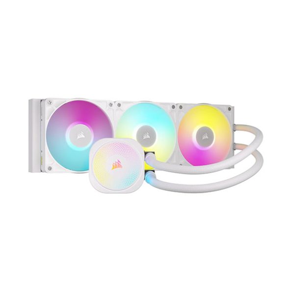 CORSAIR iCUE LINK Titan 360 RX RGB Liquid CPU Cooler (White) - Green Apple Compunet