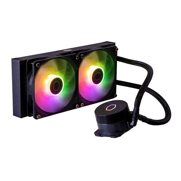 Cooler Master MasterLiquid 240L Core 240mm ARGB CPU Liquid Cooler (Black) - Green Apple Compunet