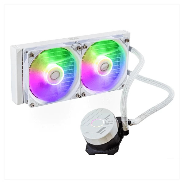 Cooler Master MasterLiquid ML240 Core ARGB CPU Liquid Cooler (White) - Green Apple Compunet