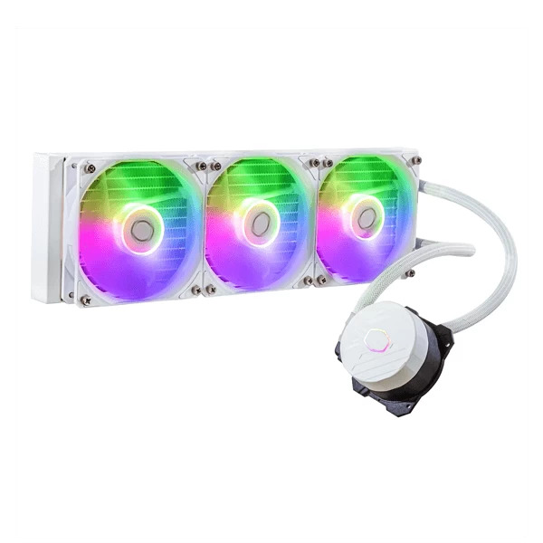 Cooler Master MasterLiquid 360L Core ARGB 360mm CPU Liquid Cooler (White) - Green Apple Compunet