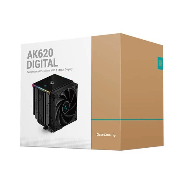 Deepcool AK620 Digital 120mm Dual Tower CPU Air Cooler With ARGB LED Strips - Green Apple Compunet