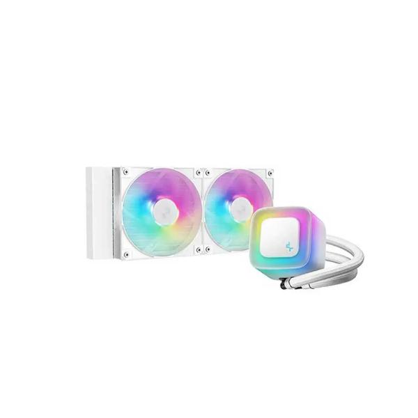 Deepcool LE240 V2 240mm CPU Liquid Cooler White (R-LE240-WHAMMN-G-2) - Green Apple Compunet