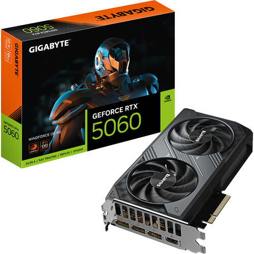 Gigabyte GeForce RTX 5060 WINDFORCE OC Graphics Card - Green Apple Compunet