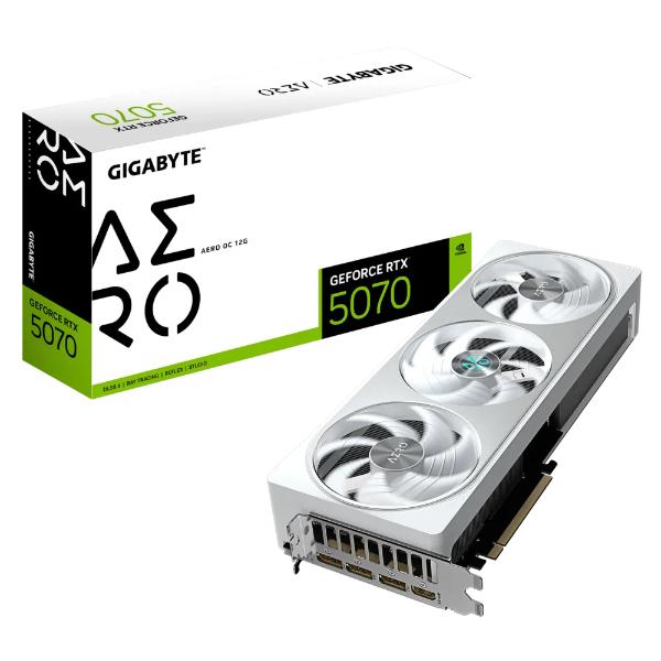 Gigabyte GeForce RTX 5070 AERO OC 12G Graphics Card - Green Apple Compunet