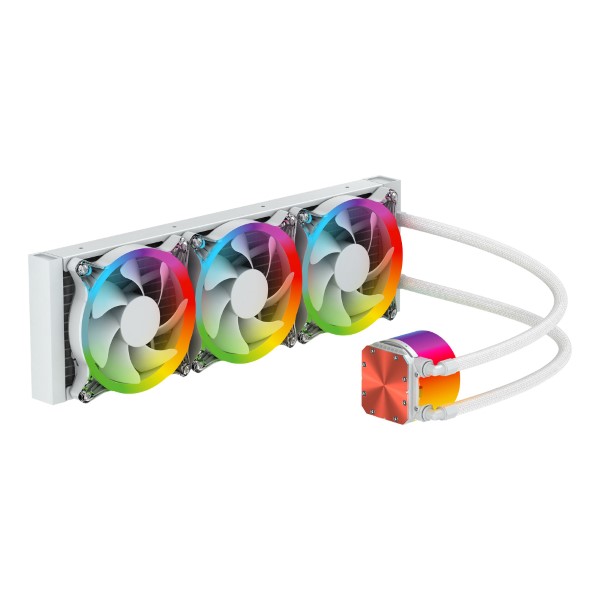 Ant Esports ICE Chroma 360 ARGB 360mm Liquid Cooler I AIO – White - Green Apple Compunet