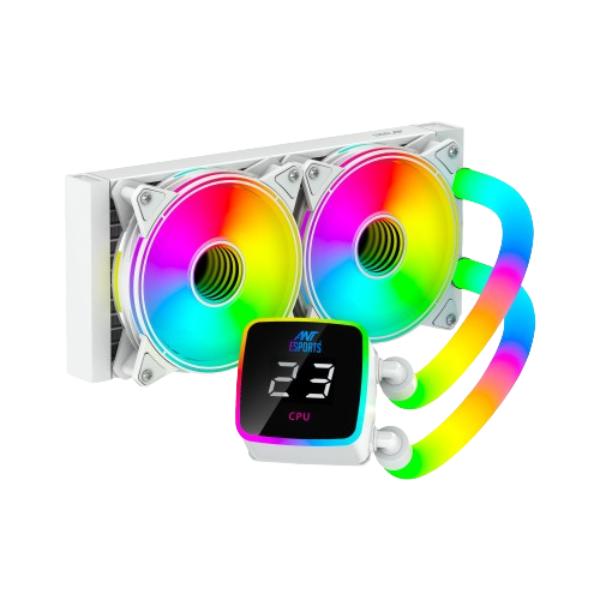 Ant Esports ICE-Glow 240 ARGB CPU Liquid Cooler – White - Green Apple Compunet