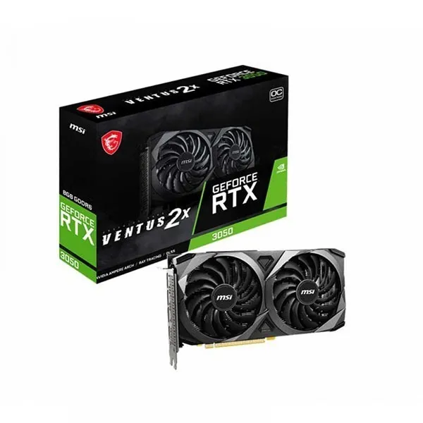 MSI GEFORCE RTX 3050 VENTUS 2X 8GB OC GDDR6 Graphic Card - Green Apple Compunet