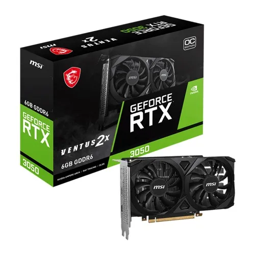 MSI GeForce RTX 3050 Ventus 2X 6G OC 6GB GDDR6 - Green Apple Compunet