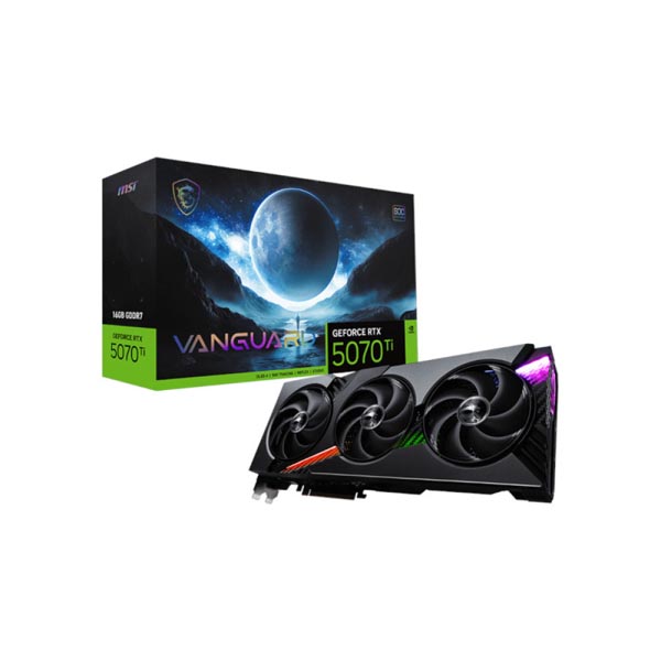 MSI GeForce RTX 5070 Ti Vanguard SOC 16GB GDDR7 Graphics Card - Green Apple Compunet