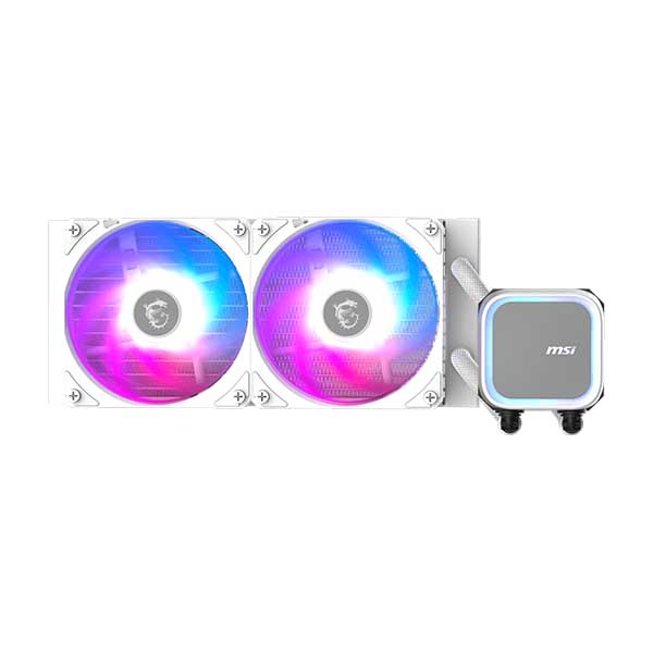 MSI MAG CORELIQUID A13 240mm ARGB AIO Liquid CPU Cooler (White) - Green Apple Compunet