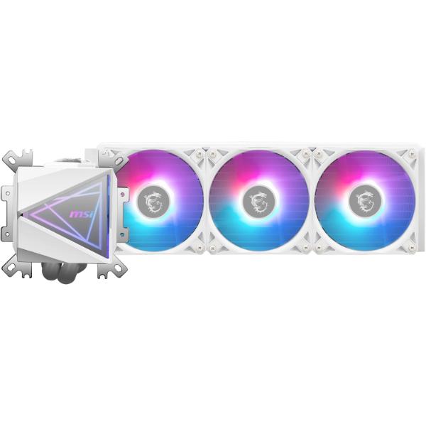 MSI MAG CORELIQUID I360 – AIO ARGB CPU Liquid Cooler – LGA 1700 Ready – Triple 120mm ARGB PWM Fans, White - Green Apple Compunet